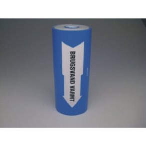 Brugsvand - varmt, rrmrkningstape 80 mm x 5 meter