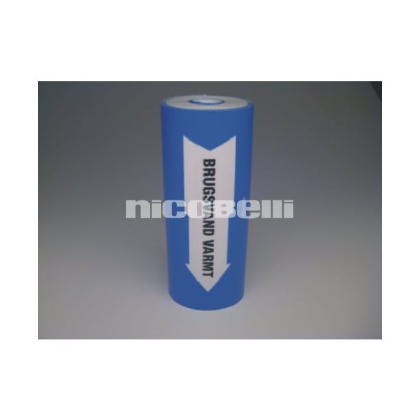 Brugsvand - varmt, rrmrkningstape 80 mm x 5 meter