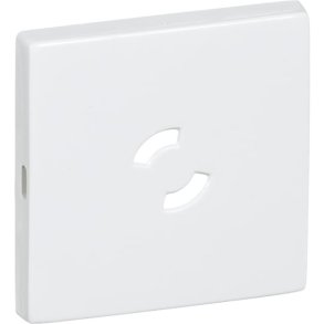 Afdkning til lampestikkontakt, gammel type 50x50, hvid