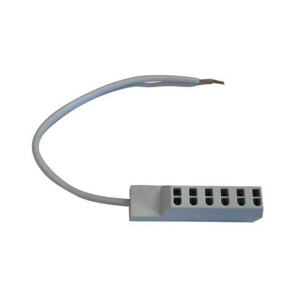 AMP 6-vejs fordelerboks med 20 cm ledning