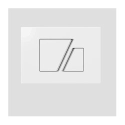 Sanit trykplade S707 hvid plast til dobbelt skyl