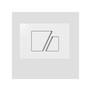 Sanit trykplade S707 hvid plast til dobbelt skyl