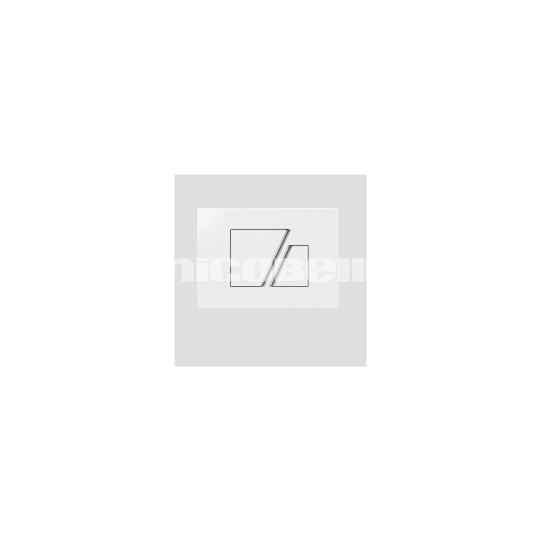 Sanit trykplade S707 hvid plast til dobbelt skyl