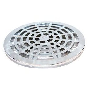 150 mm Rund rist forkromet