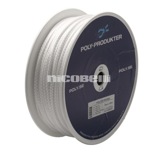 Flagline flet hvid 5mm 25 M.