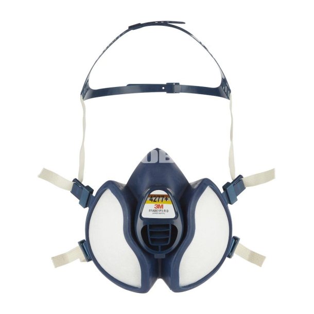 3M 4277 ÅNDEDRÆTSVÆRN HALVMASKE TYPE E GUL - FFABE1P3D FILTER 