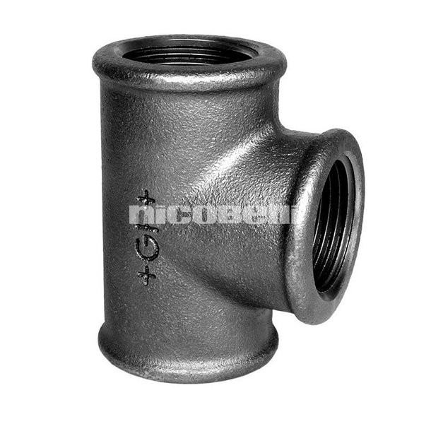 Sort Tee i 1/2" og 3/4"