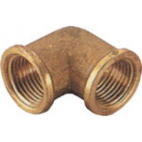 Messing Vinkel 90° Muffe/muffe