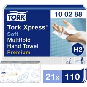 Tork Premium soft, 4-fold H2 Xpress, 2310 stk