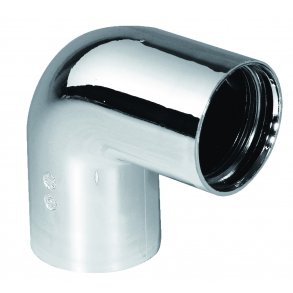 Indstik Vinkel 90 krom ABS 32mm muffe/muffe