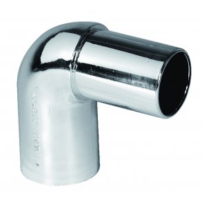 Indstik Vinkel 90 krom ABS 32mm muffe/spids
