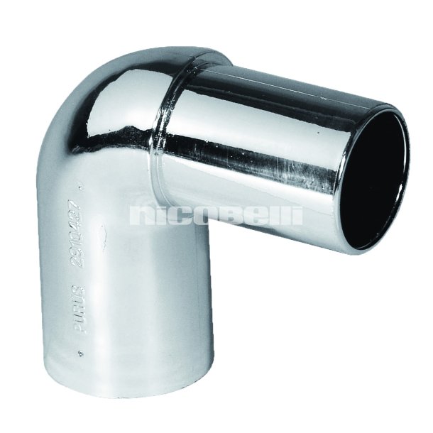 Indstik Vinkel 90 krom ABS 32mm muffe/spids