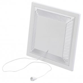 Klapventil 150 x 150 mm med tvangs�bning, hvid, type 113