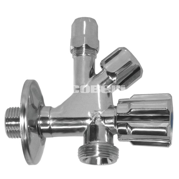 1/2" x 10 mm Stopventil dobbelt krom