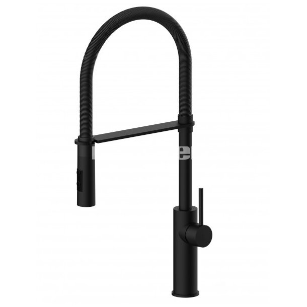 PAFFONI LIGHT KKKENARMATUR MED SORT FJEDER-SLANGE MAT SORT