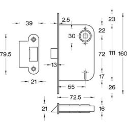Lsekasse AMCA 333 Venstre Brun
