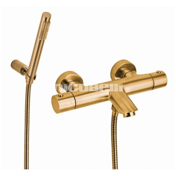 Light termostat m/ tud inkl bruserst Brstet messing