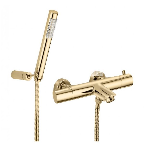 Light termostat m/ tud inkl bruserst Messing