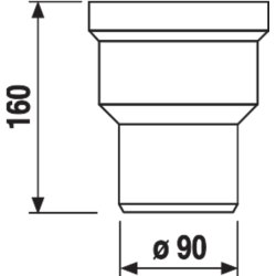 Sanit WC Connector 160mm DN90