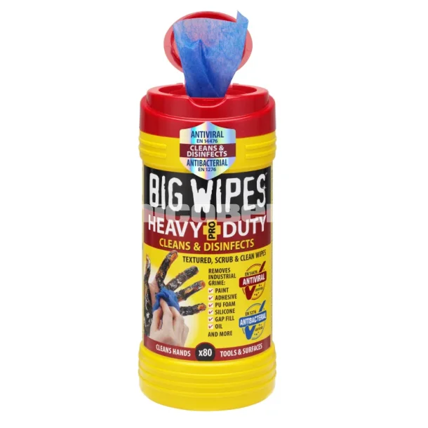 Big wipes heavy duty 80 Eksta strke anti-baktielle dobbelt-sidet renseservietter - 80 stk. pr. btt